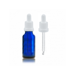 GLASS BOTTLE WITH DROPPER 30ML BLUE