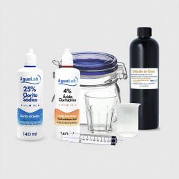 Purifier Tools Kit Sodium Chlorite 25% (140 ml) + Activator - Hydrochloric Acid 4%