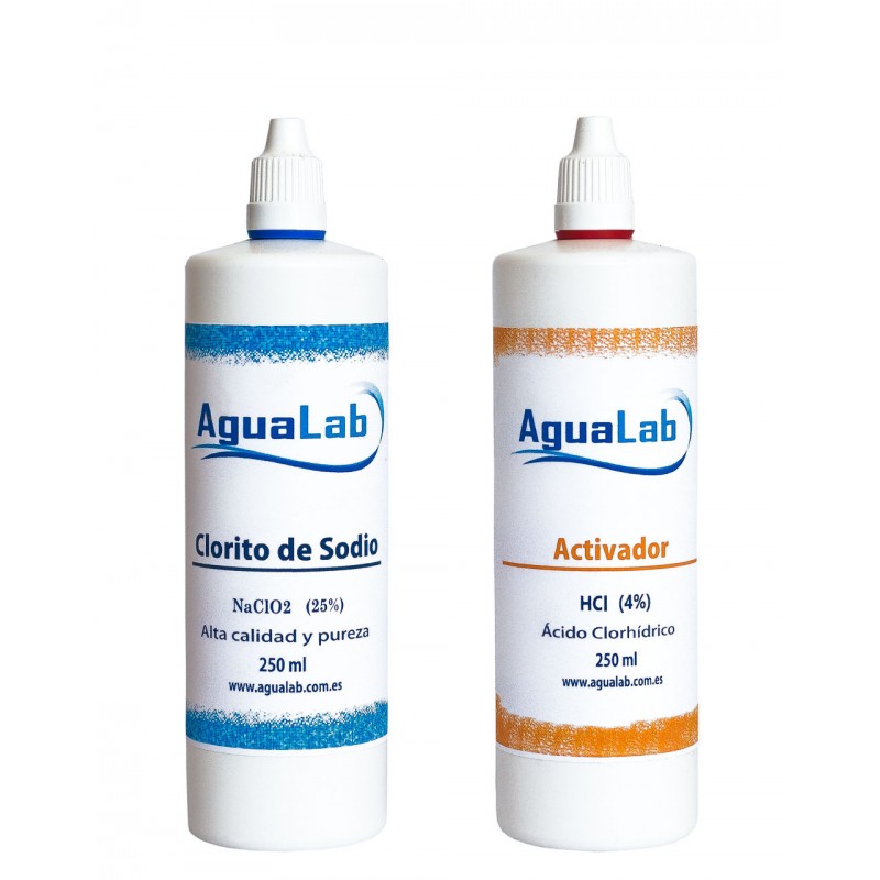 25% Sodium Chlorite Kit (250 ml) + Activator - 4% Hydrochloric Acid